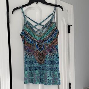 Venus Spaghetti Top- Mosaic Rhinestone - Womens M